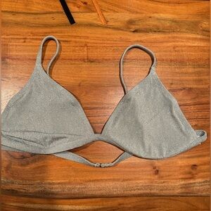 Skims silver sparkly bralette size 4x